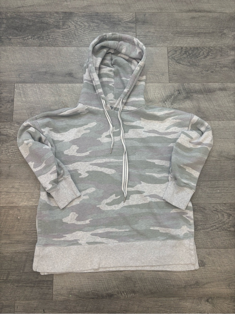 aerie Grey Camo Hooded Pullover